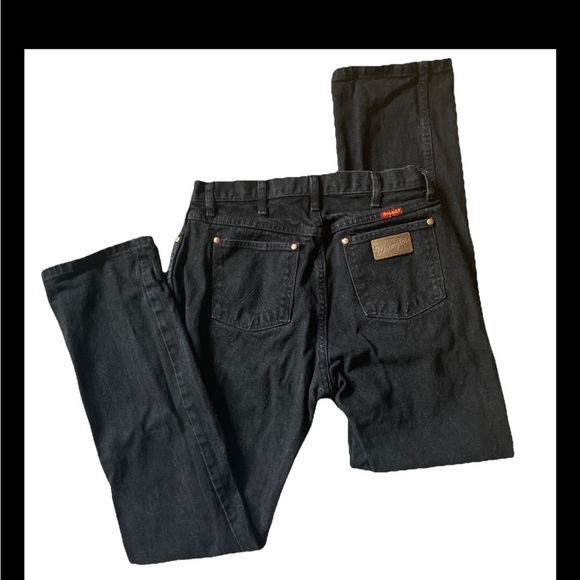 Wrangler Denim Jeans Pants Women’s Black 15x34 Pro Rodeo Cowboy Cut Cotton EUC - Picture 2 of 5